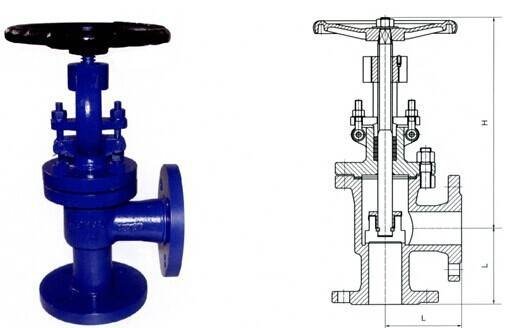 Carbon steel, Cast iron, Stainless steel, Ductile iron SVR Angle Globe Valve