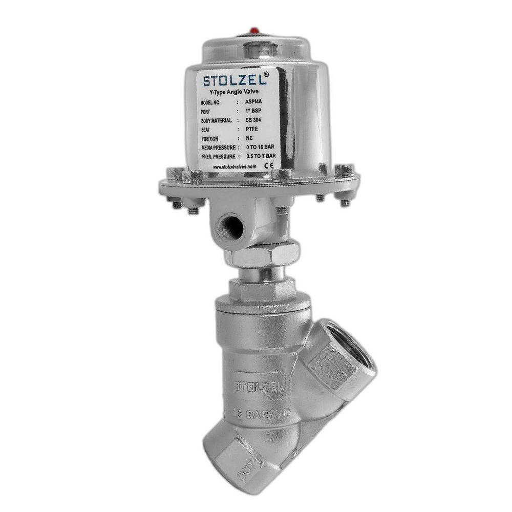 Stainless Steel Y-Type Pneumatic Angle Seat Valve