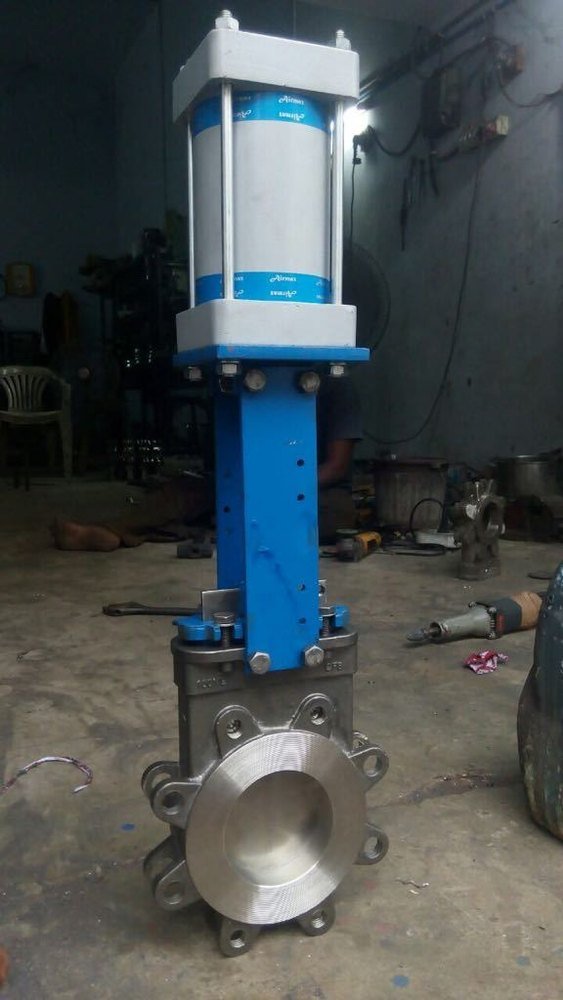 MSP81 Pneumatic Knife Edge Gate Valve, For Industrial, Size: 100 To 800 Mm