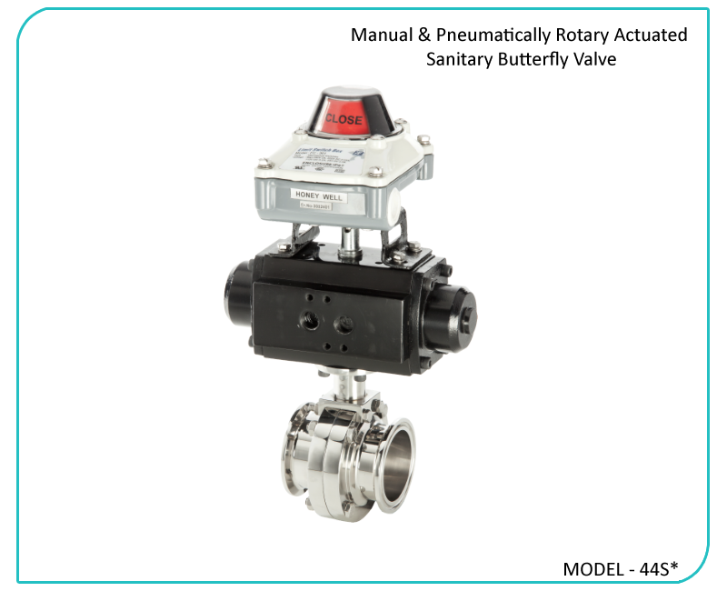 Pneumatic Sanitary Rotary Actuated Butterfly Valve