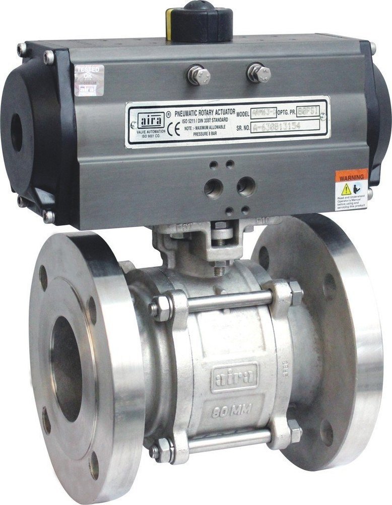 SS Water Aira OKS Pneumatic Rotary Actuator Ball Valve, Size: 1/2 Inch (d)