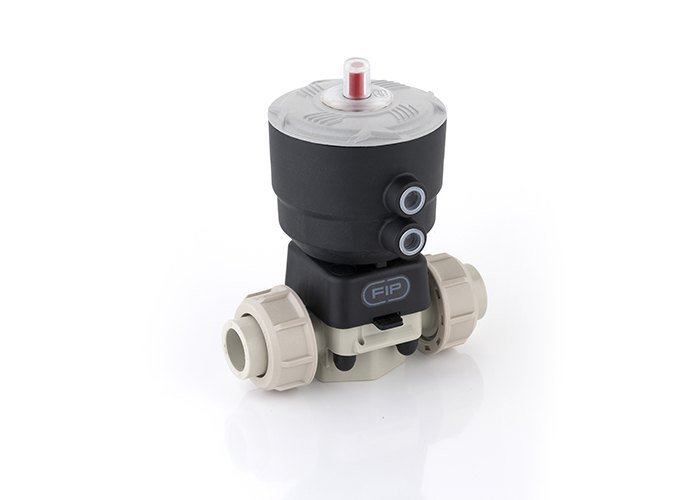 GREY Pneumatically Actuated 2-way Diaphragm Valve Pn 10