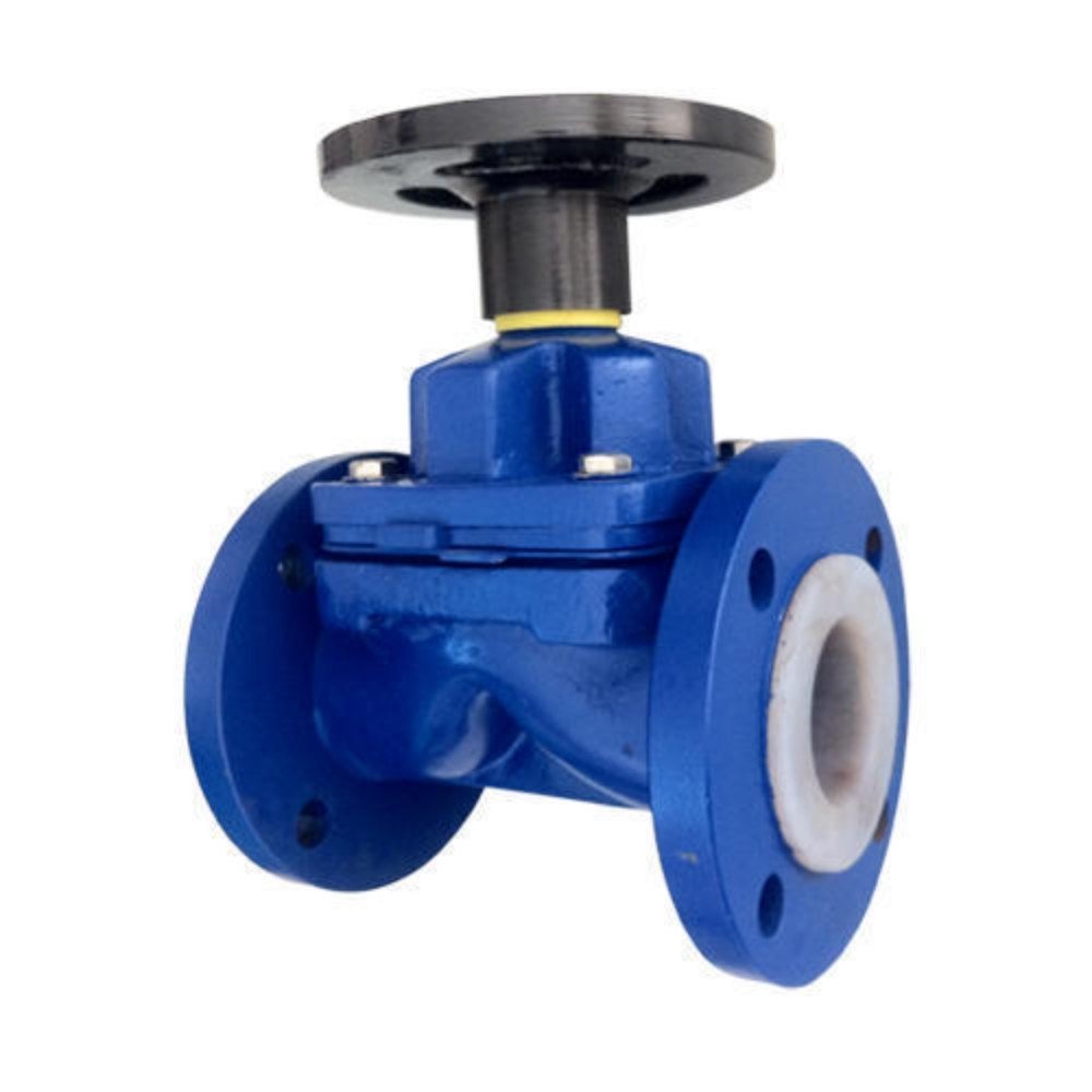 Flanges High Pressure MS Rubber Lined Diaphragm Valve, For Water, Valve Size: 1.2inch