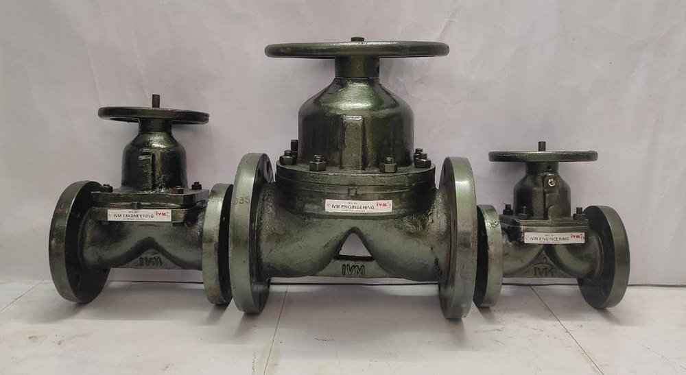 Sg Iron / Cs Flanges Rubber Lined Diaphragm Valves, Size: 15mm To 200mm