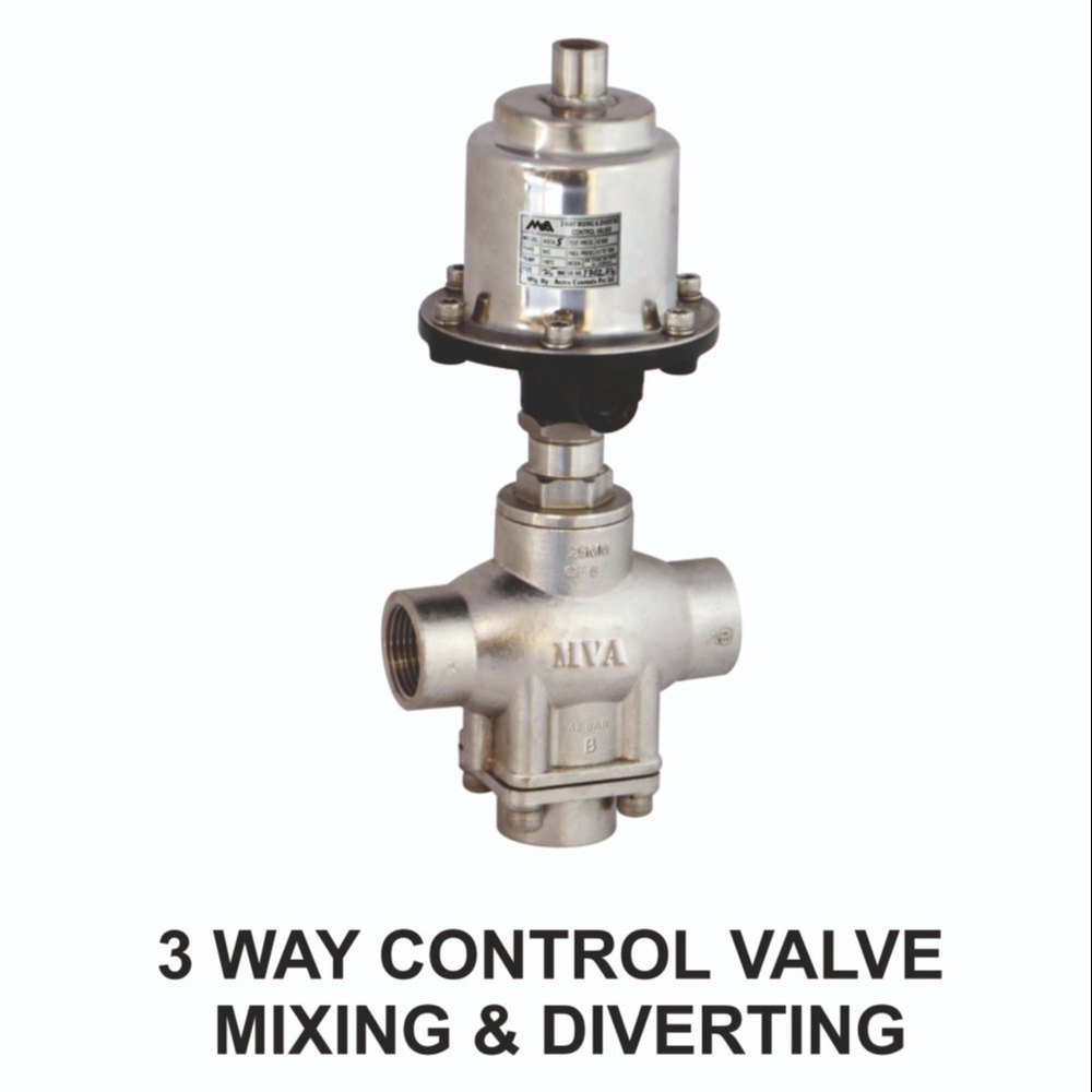 Mva 3 Way Stainless Steel 304 Control Valve, Material Grade: 306