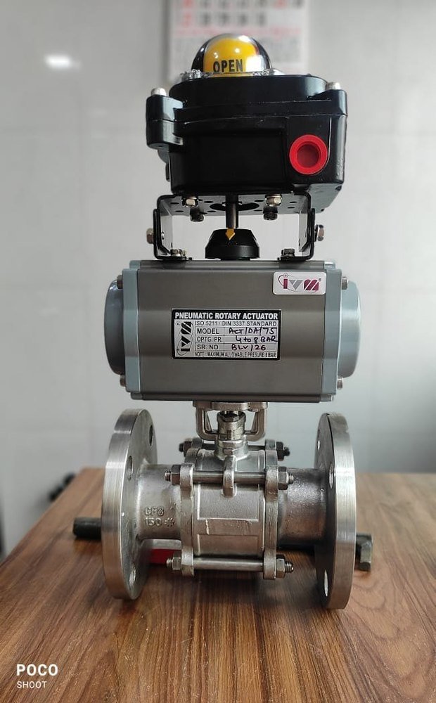 Ball Valve With Pneumatic Actuator, Size: 2 Inch 50mm