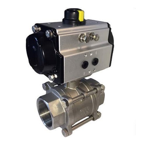 SS 0-10KG Pneumatic Actuator Operated Ball Valves, Size: 1/2