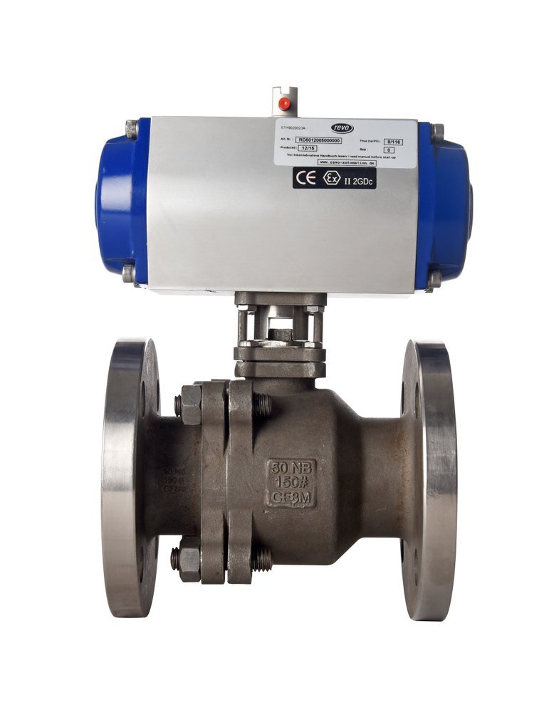 Pneumatic Actuated Ball Valves, Size: 15mm To 200mm