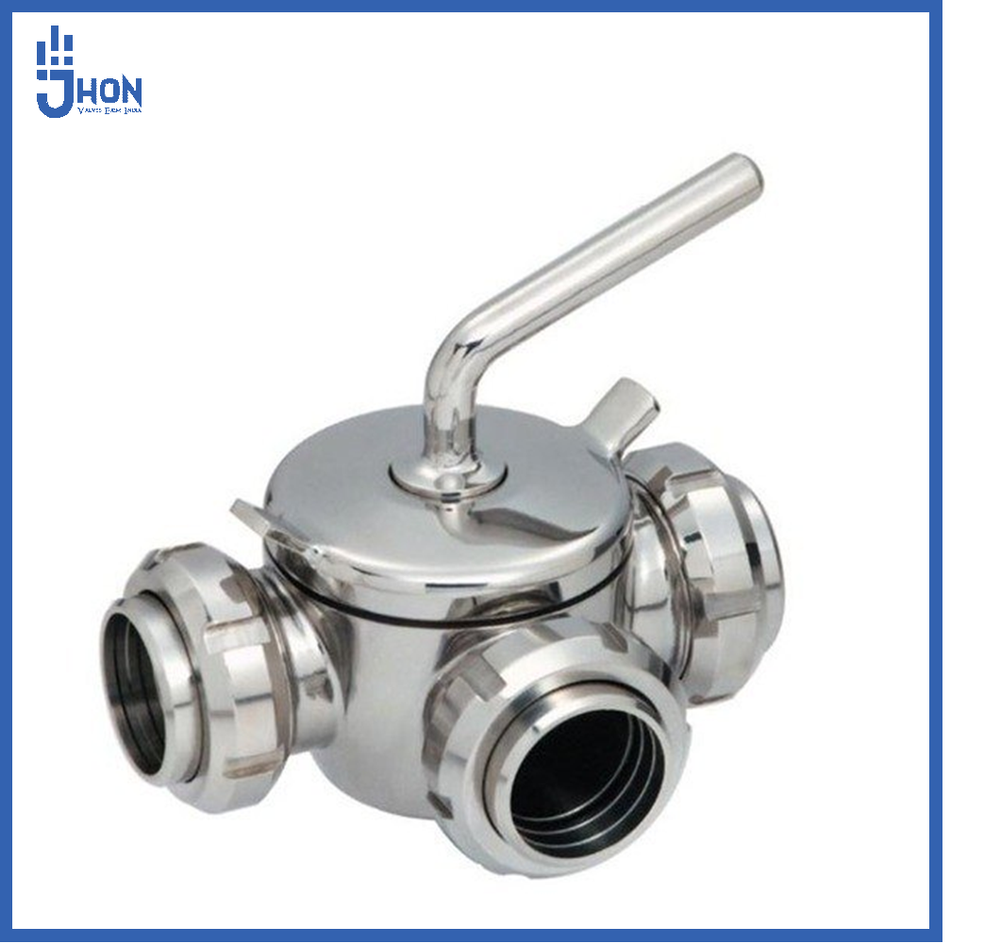 Stainless Steel 3 Way Plug Valve, 304, Size: 4 Inch