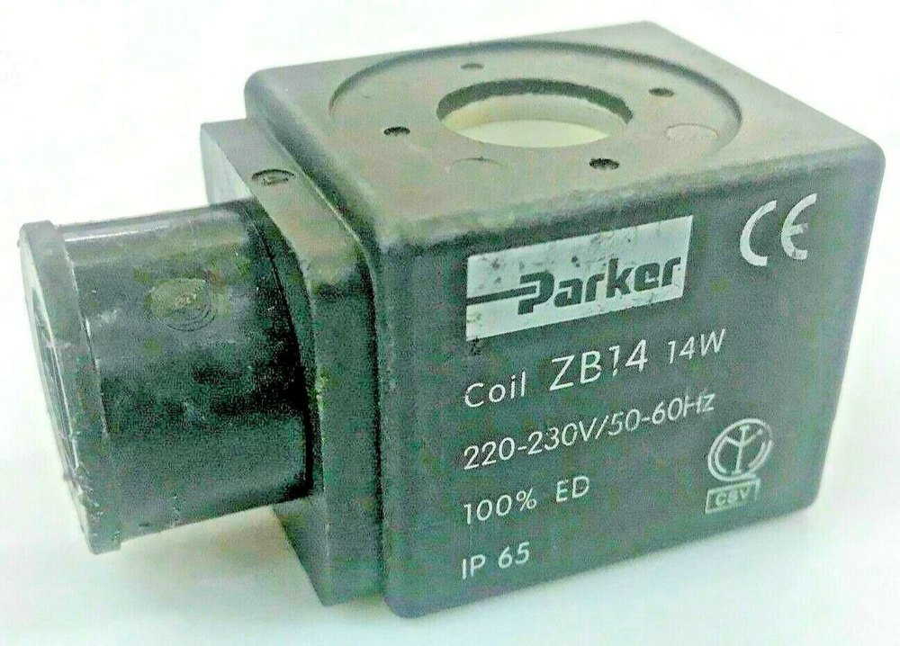 PARKER ZB14 SOLENOID COIL 220V / 230V AC 50-60 HZ 14W IP65 100% ED