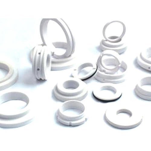 Milky white, Pink Ceramic Seal Rings, For Chemical, Size: 16mm to 100mm