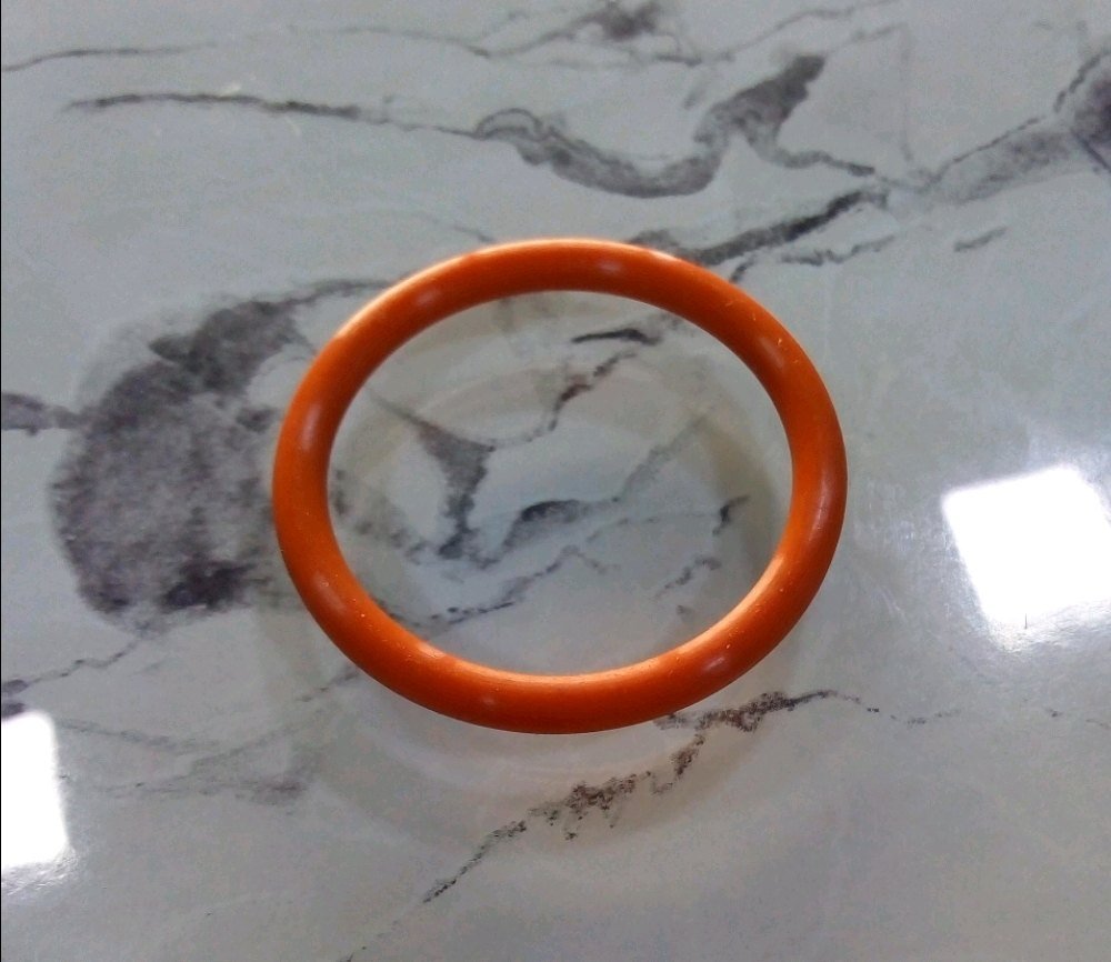 Orange Round Silicone Rubber O Rings Rings, For Water, Thickness: 5 mm