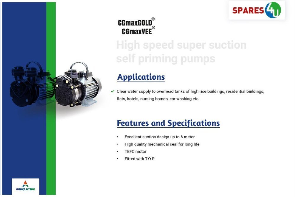 1 - 3 HP 15 to 50 m Domestic Open Well Submersible Pump, For Overhead Tanks Of Bungalows