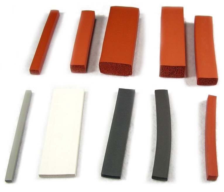 White, Red Silicone Sponge Strip