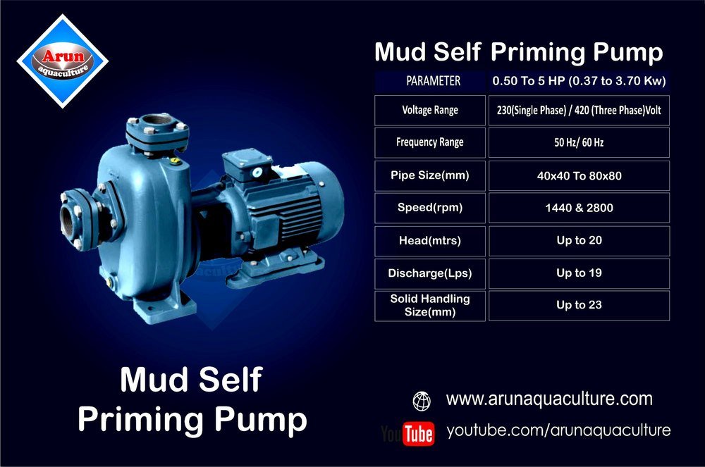 1 HP Self Priming Mud Pump