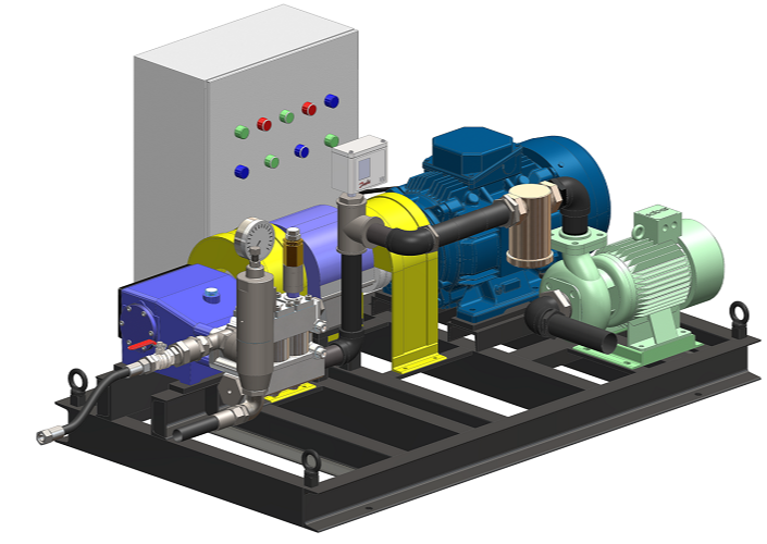 Motorised Hydro Test Pump, Max Flow Rate: 5 to 445 LPM