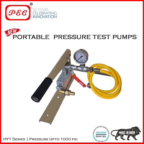 PEC PUMPS Hydro Test Pump Portable Pressure Test Pump, Model Number: Hyt