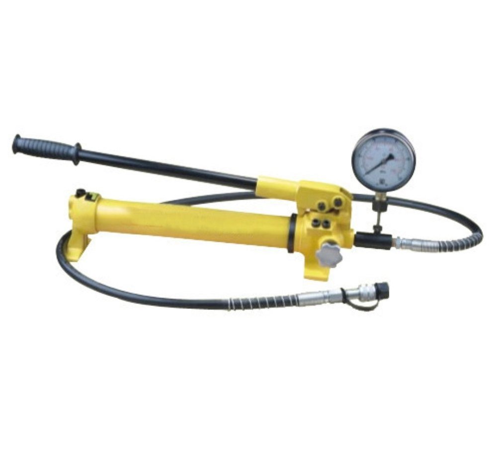 Steel Single Speed Hand Pump With Pressure Gauge