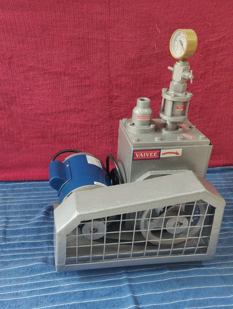 Single & Double Stage Belt Drive Rotary Vane Pumps Lab Vacuum Pump, Model Name/Number: Vh-5 To Vh-20, 0.25 Hp To 1.0 Hp