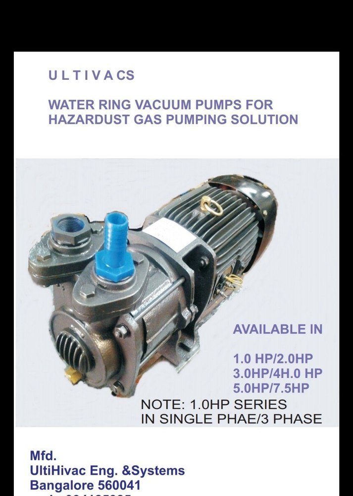 Single Stage Water Ring Vacuum Pumps, Model Name/Number: Wr -20, 2hp