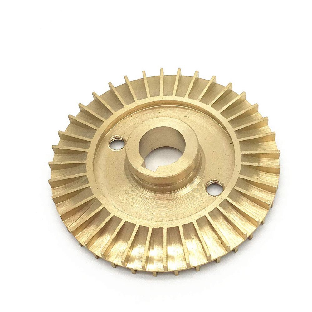 Semiclosed 60mm Golden Brass Impeller, For Motors And Pumps