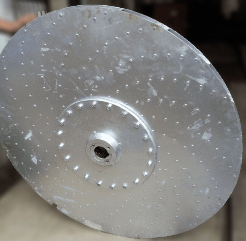 Stainless Steel Semiclosed Single Inlet Backward Curved Impeller, For Industrial