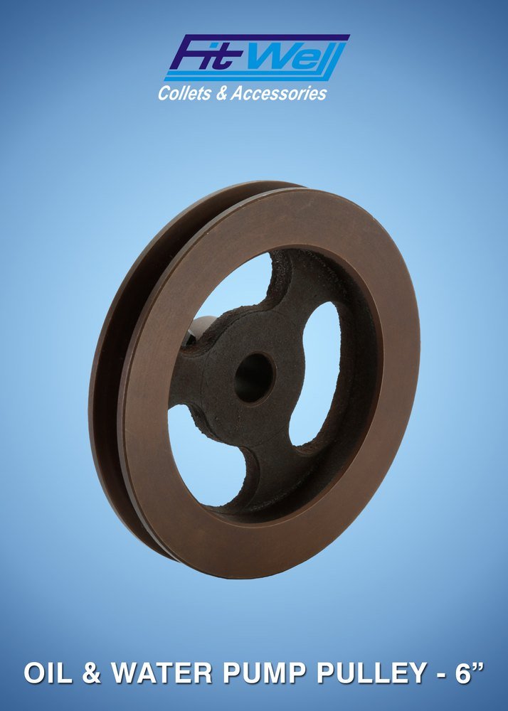 Cast Iron Diamond Oil & Water Pump Pulley, Size: 6