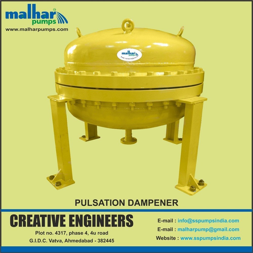 Malhar Ss Pulsation Dampener, Warranty: 12 Months, PD